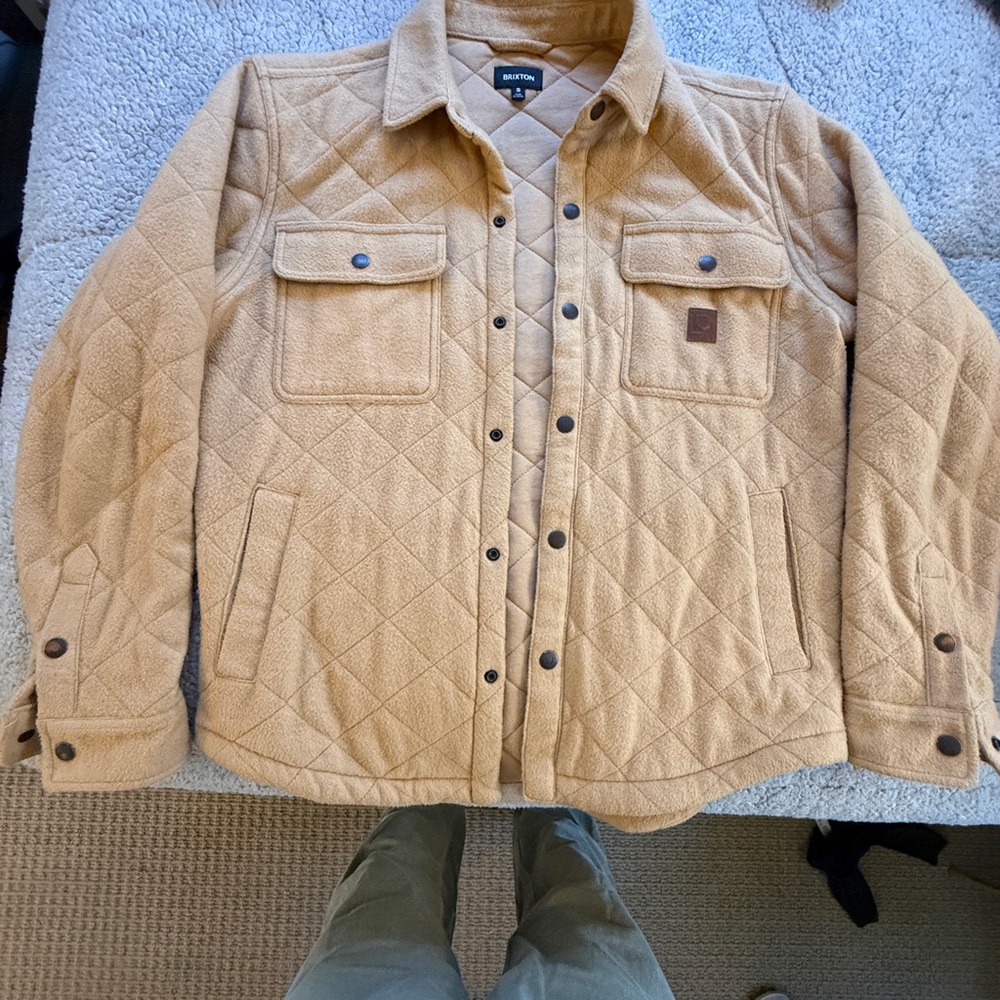 Cass Quilted Fleece Jacket by Brixton - Tan